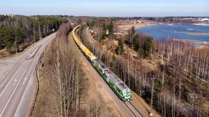 Finlandia prueba un tren de mercancas de 830 metros de longitud 