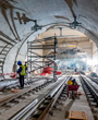 Fase final de las obras de la L�nea Rosa del Metro de Oporto, en Portugal