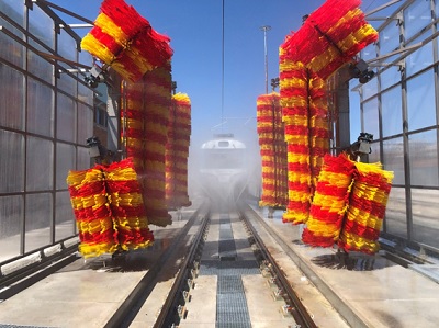 Equipo de lavado para trenes
