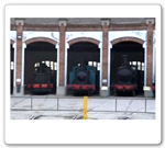 La rotonda de locomotoras del Museo del Ferrocarril de Catalu�a