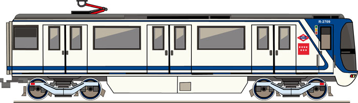 Coche 2.000 2� Serie. Evoluci�n de la serie 2000 puesta en funcionamiento en 1997-2000. Alcanza una velocidad m�xima de 70 Km/h. Constructores Adtranz-CAF. Est�ticamente se diferencia de la primera serie sobre todo en la gran luna frontal que le da un aspecto de �burbuja�, que es su denominaci�n oficiosa. Sigue en servicio en 2009.