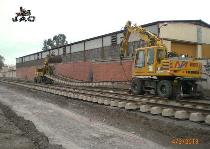 Desmantelamiento de la v�a 2 original