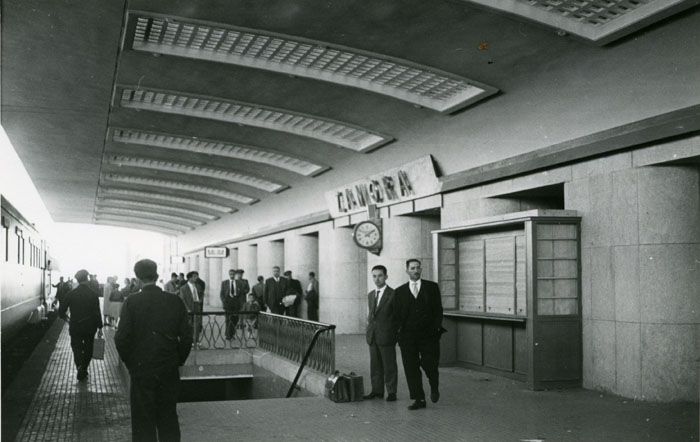 Estaci�n nueva de Zamora, lado andenes en una imagen de 1958. Foto Colecci�n Juna Bautista Cabrera P�rez-Caballero. AHF