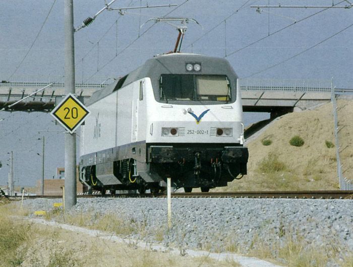 Estaci�n de La Sagra. Primeras pruebas en la l�nea de alta velocidad Madrid a Sevilla.