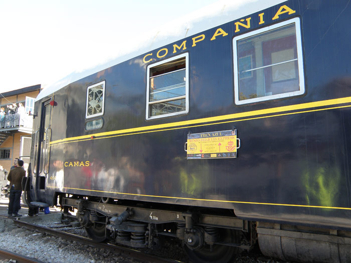 El Tren Azul de la AZAFT fue otro de los protagonisatas de la Jornada. Uno de sus coches cama