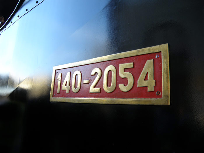 Chapa de matr�cula de la locomotora de vapor protagonista del D�a de Puertas Abiertas