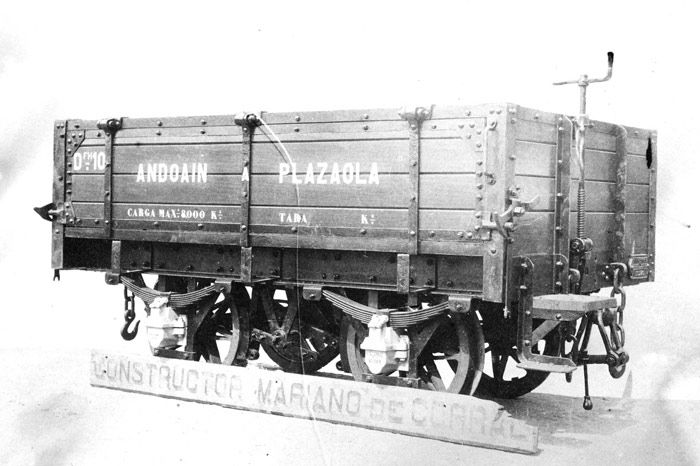 Vag�n para transporte de minerales del tren del Plazaola. Archivo EuskoTren/Museo Vasco del Ferrocarril