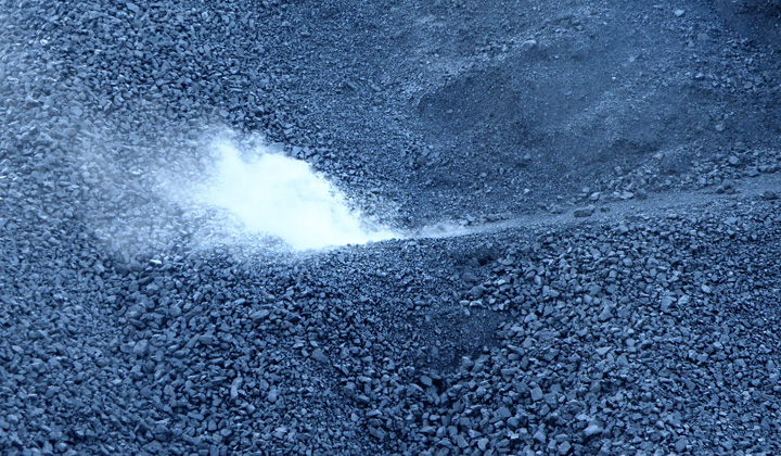 Con sol se producen peque�as combustiones espont�neas de los carbones