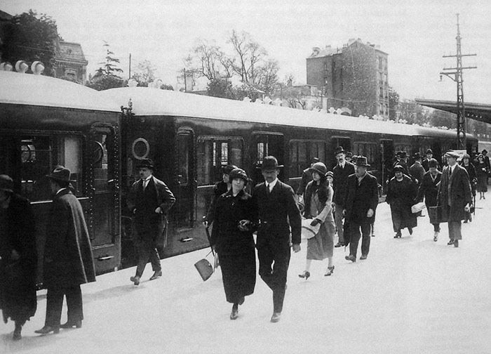 Inauguraci�n de la l�nea de Bois-Colombes, el 27 de abril de 1924 en Saint-Lazare.