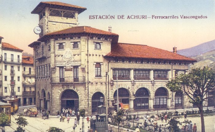 Vista del edificio dise�ado por Manuel M� Smith. Archivo EuskoTren/Museo Vasco del Ferrocarril