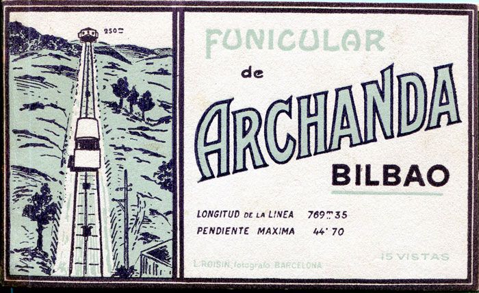 Colecci�n de postales del funicular de Artxanda editada en los a�os veinte. Archivo EuskoTren/Museo Vasco del Ferrocarril