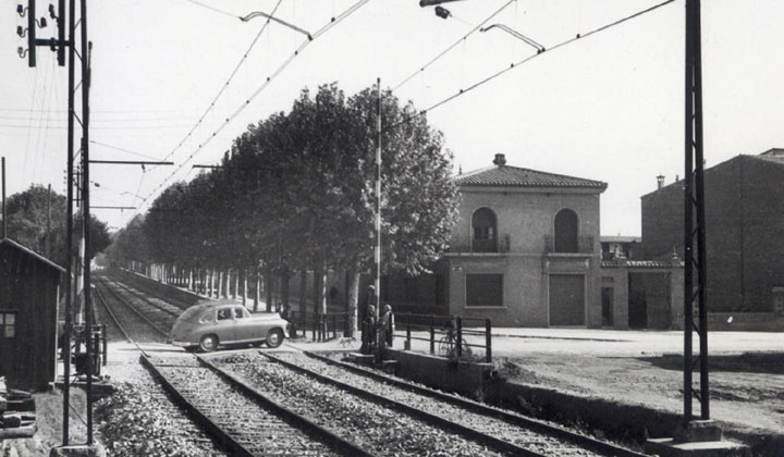 Lnea de Barcelona-Vilanova a Altsasu/Altsasua, trayecto de Santa Mara de Barbar a Rambla de Sabadell (1954). Archivo Histrico Ferroviario SE-IF-1865