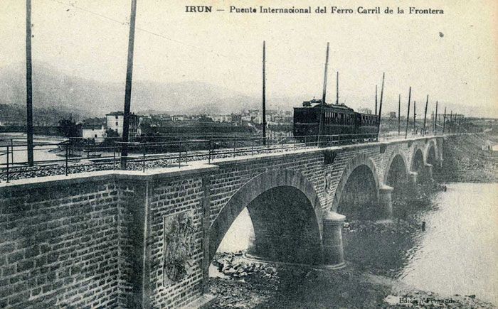 La conclusi�n de las obras del �Topo� impulsaron definitivamente la puesta en marcha del tren directo de Oviedo a Hendaia. Archivo EuskoTren/Museo Vasco del Ferrocarril