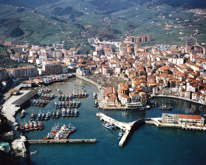 El importante puerto de Bermeo atrajo el inter�s de diversas empresas ferroviarias.