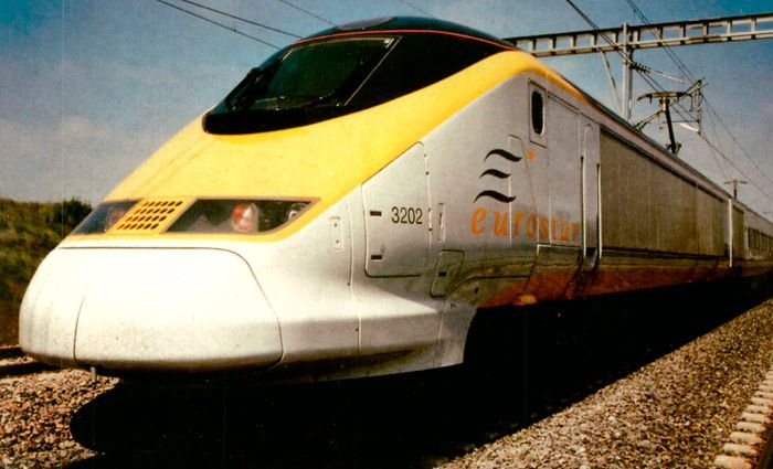 Tren Eurostar, el m�s potente de los trenes TGV.