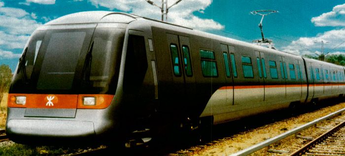 Unidad de CAF  para la l�nea del aeropuerto de  Hong Kong, entregada en 1998.