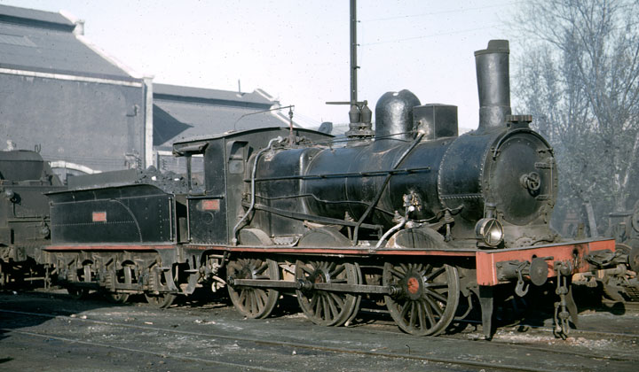 Locomotora de cilindros interiores, disposici�n con la que se pretend�a proteger los cilindros del frio exterior y reducir al m�ximo el fen�meno de la condensaci�n del vapor. Fotograf�a de Peter Willen.
